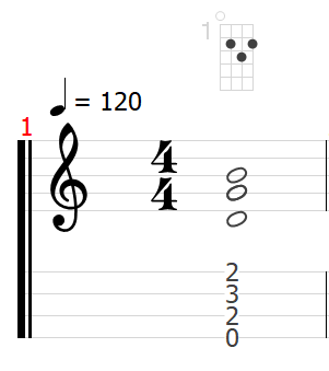 ウクレレ　コード　Ｇ　Ｇコード　Ｇメジャー　ウクレレの弾き方　弾き方　奏法　練習フレーズ　上達